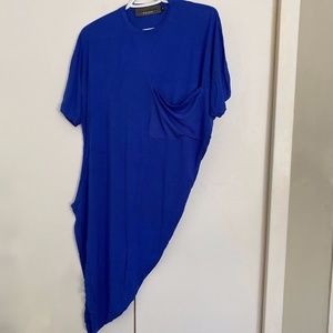 Canadian Designer Greta Constantine Blue Shirt-Dress With Pocket Size S